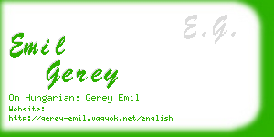 emil gerey business card